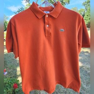 Vintage Lacoste Pique Polo Shirt in Orange Lacoste Mens 7 (L)